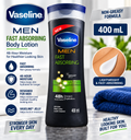 Vaseline Men Fast Absorbing Body Lotion – 400 mL (13.5 fl oz)