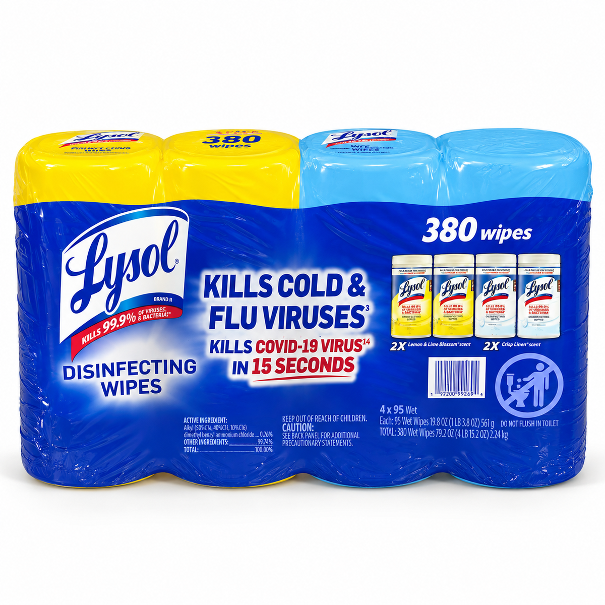 Lysol Disinfecting Wipes Variety Pack – 380 Wipes