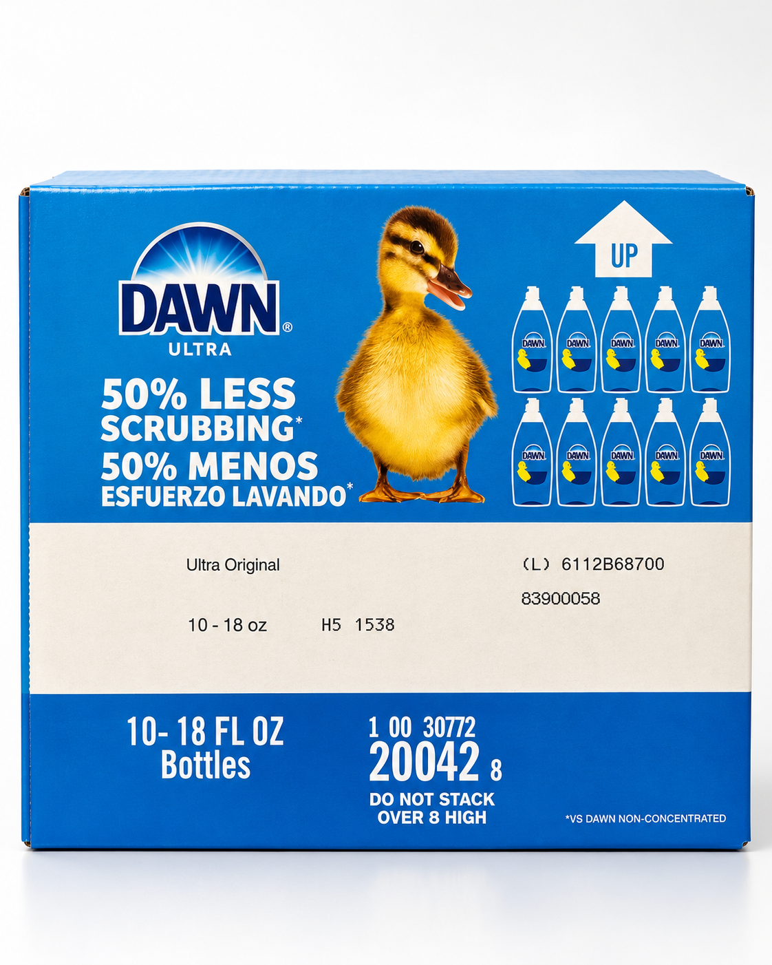 Dawn Ultra Original Dishwashing Liquid – Case of 10 x 18 fl oz Bottles