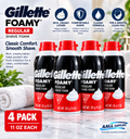 Gillette Foamy Regular Shave Foam – 11 oz – 4 Pack