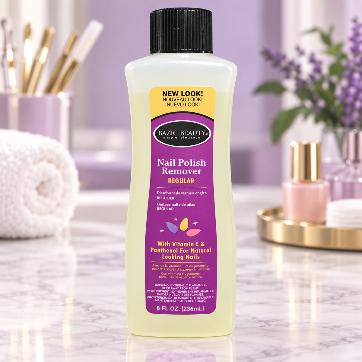 BAZIC Beauty Nail Polish Remover Regular – 8 fl oz (236 mL)