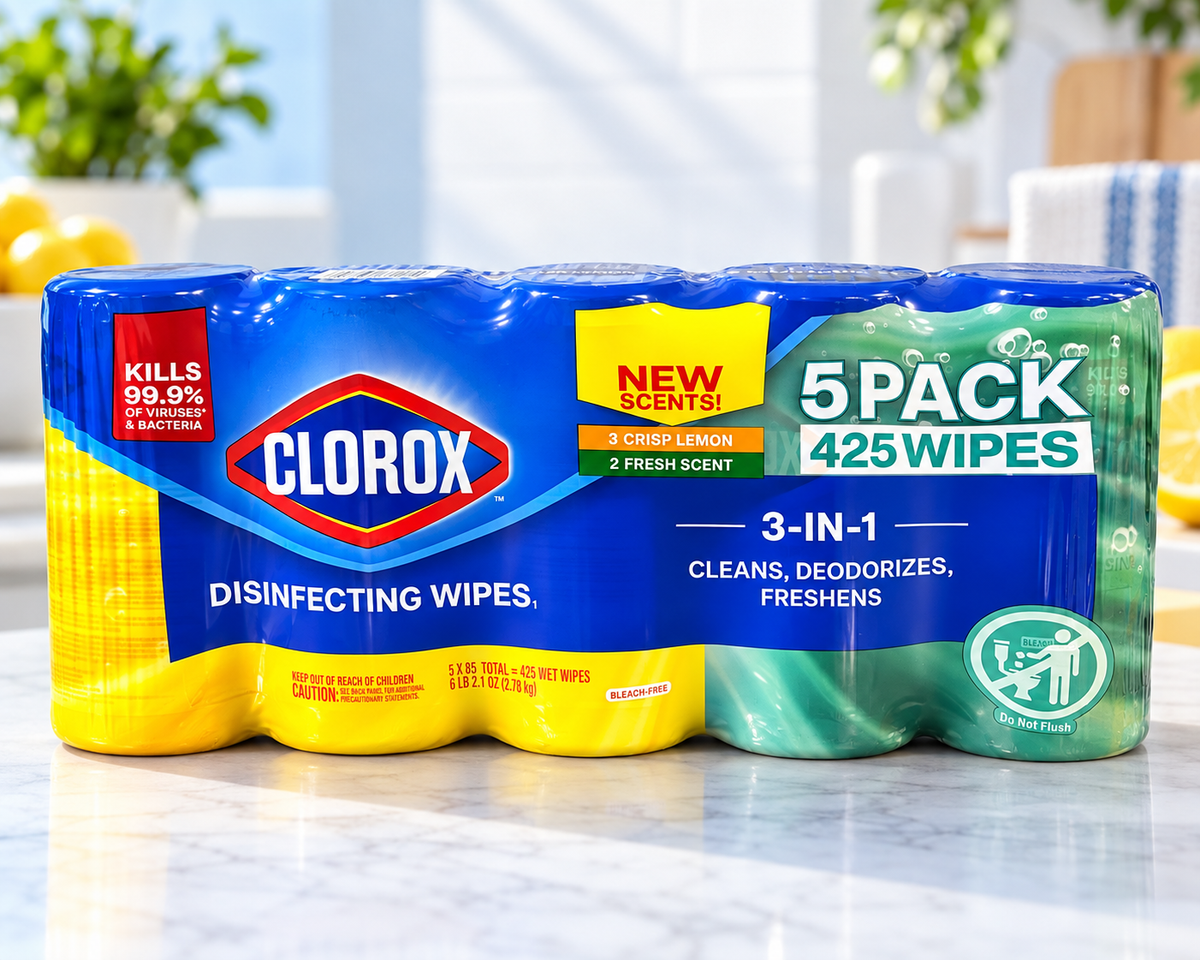 Clorox Disinfecting Wipes Variety Pack – 5 Pack, 425 Wipes