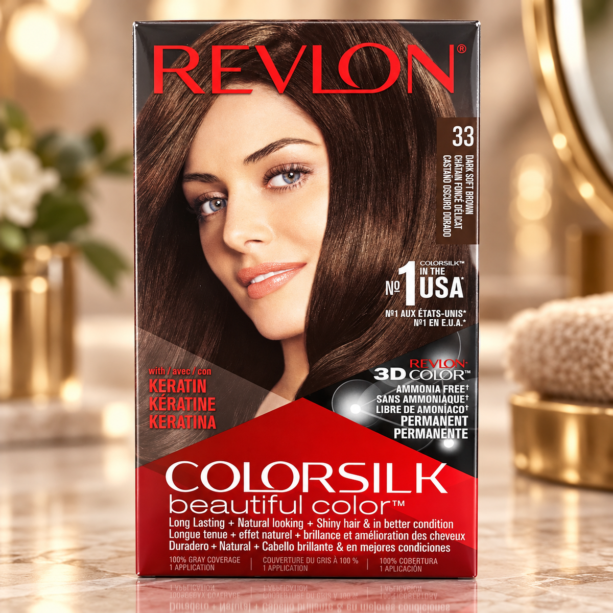 Revlon ColorSilk Beautiful Color Hair Dye – 33 Dark Soft Brown